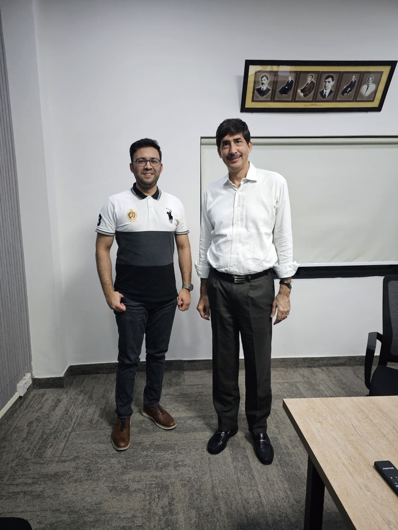 Muhammad Shahzeb with Dr. Sohail Naqvi